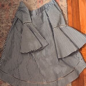 Striped Blue off shoulder top